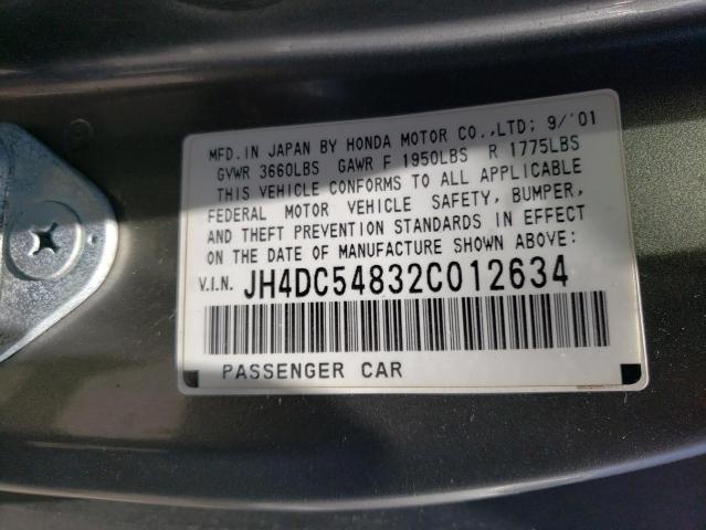 Foto 10 de la subasta – 2002 ACURA RSX con VIN JH4DC54832C012634