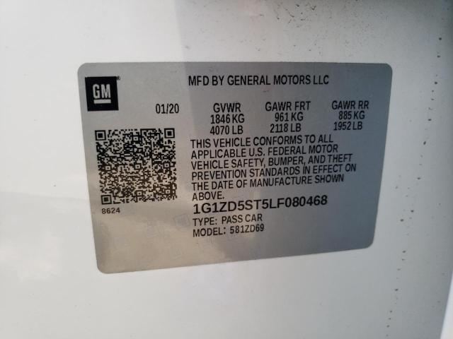 Photo 10 from auction – 2020 CHEVROLET MALIBU LT with VIN 1G1ZD5ST5LF080468