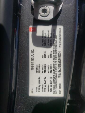 Photo 10 from auction – 2018 TESLA MODEL 3 with VIN 5YJ3E1EA8JF030534
