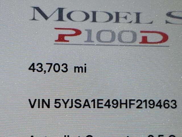 Photo 8 from auction – 2017 TESLA MODEL S with VIN 5YJSA1E49HF219463