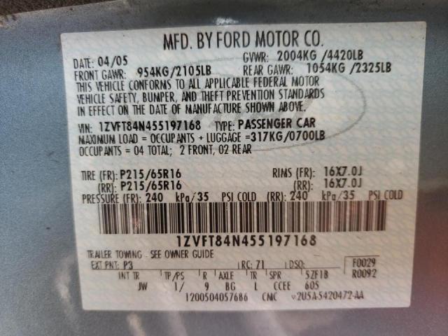Photo 10 from auction – 2005 FORD MUSTANG with VIN 1ZVFT84N455197168
