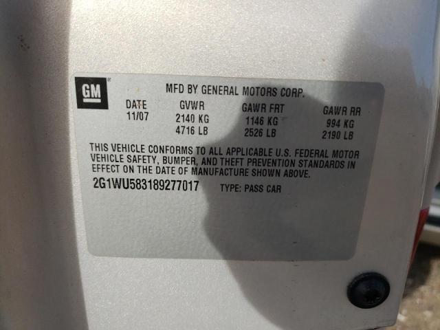 Photo 10 from auction – 2008 CHEVROLET IMPALA LTZ with VIN 2G1WU583189277017