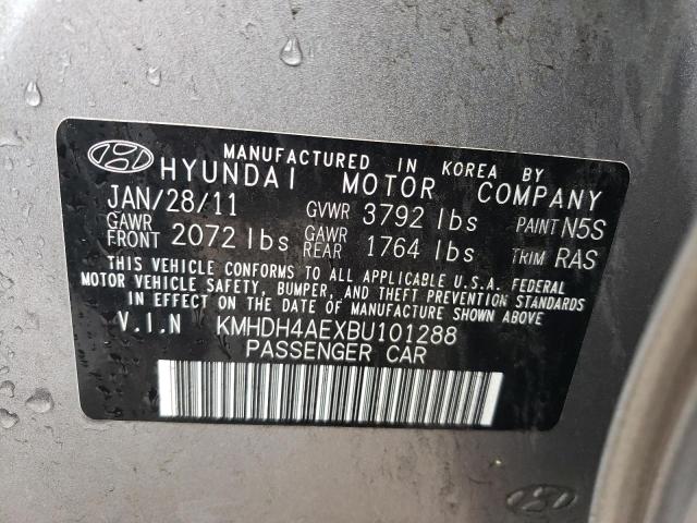 Photo 10 from auction – 2011 HYUNDAI ELANTRA GL with VIN KMHDH4AEXBU101288