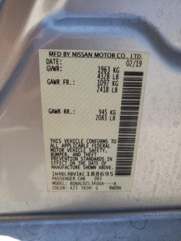 Photo 10 from auction – 2019 NISSAN ALTIMA S with VIN 1N4BL4BV1KC188695