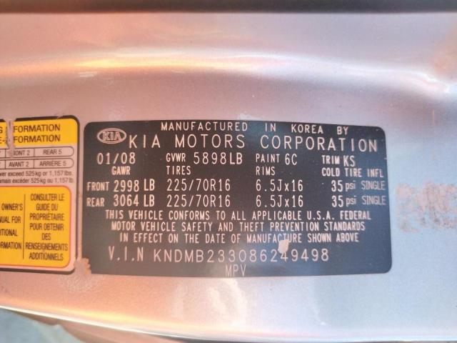 Photo 10 from auction – 2008 KIA SEDONA EX with VIN KNDMB233086249498
