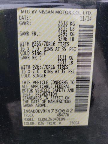 Photo 10 from auction – 2015 NISSAN FRONTIER S with VIN 1N6AD0EV9FN730642