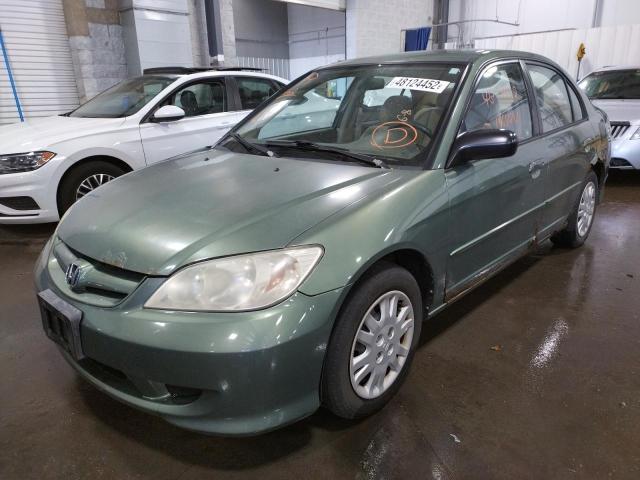 Photo 2 from auction – 2004 HONDA CIVIC LX with VIN 2HGES16544H500996