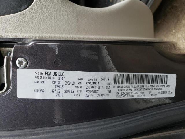 Photo 10 from auction – 2018 DODGE GRAND CARA with VIN 2C4RDGBG9JR156351