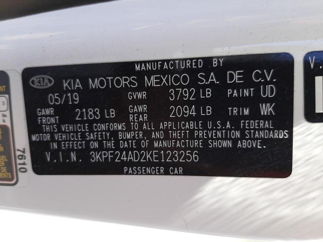 Photo 10 from auction – 2019 KIA FORTE FE with VIN 3KPF24AD2KE123256