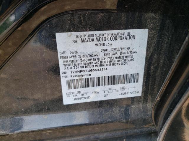 Photo 10 from auction – 2008 MAZDA 6 I with VIN 1YVHP80C985M48544