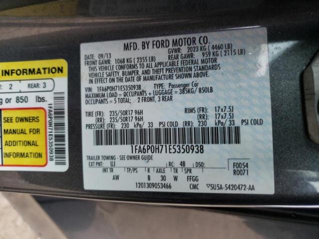 Photo 10 from auction – 2014 FORD FUSION SE with VIN 1FA6P0H71E5350938