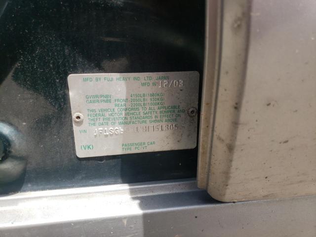 Photo 10 from auction – 2004 SUBARU FORESTER 2 with VIN JF1SG65614H751805