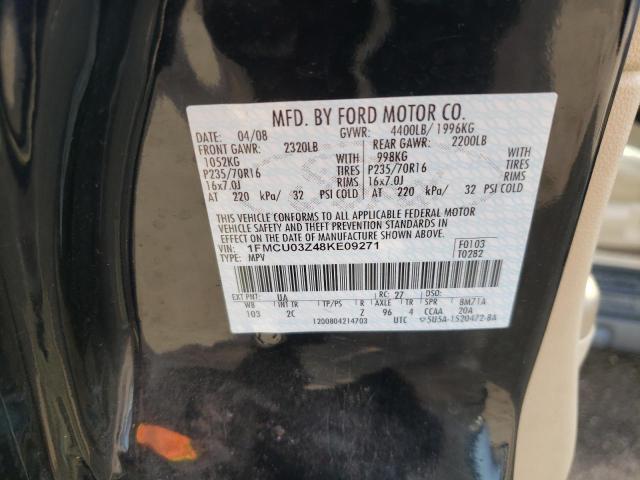 Photo 10 from auction – 2008 FORD ESCAPE XLT with VIN 1FMCU03Z48KE09271