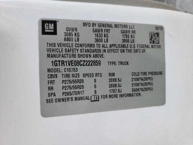 Photo 10 from auction – 2012 GMC SIERRA C15 with VIN 1GTR1VE08CZ222859