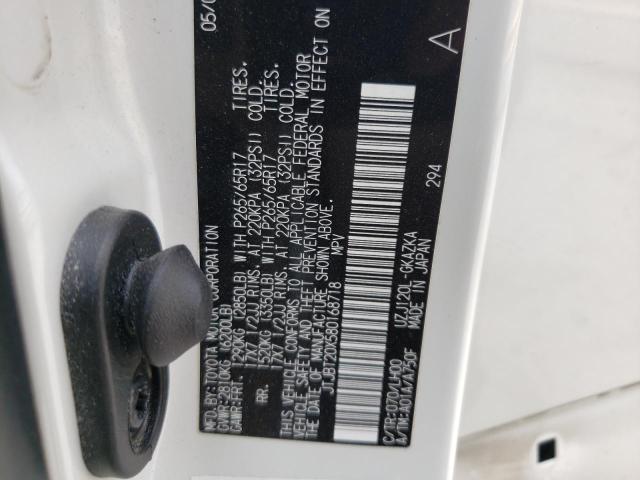 Photo 10 from auction – 2008 LEXUS GX 470 with VIN JTJBT20X580168718