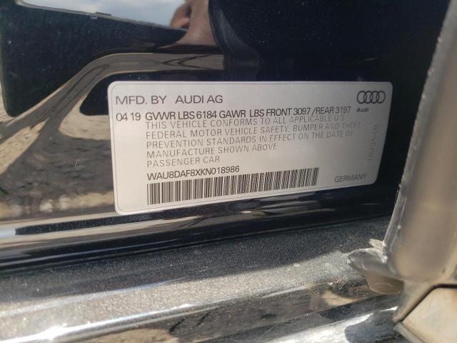 Photo 10 from auction – 2019 AUDI A8 L with VIN WAU8DAF8XKN018986