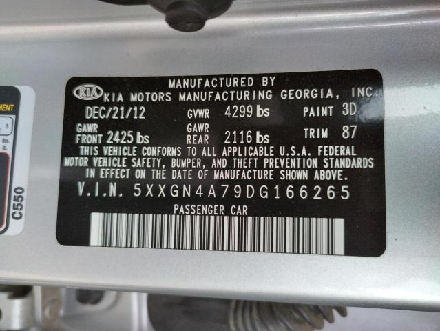 Photo 10 from auction – 2013 KIA OPTIMA EX with VIN 5XXGN4A79DG166265