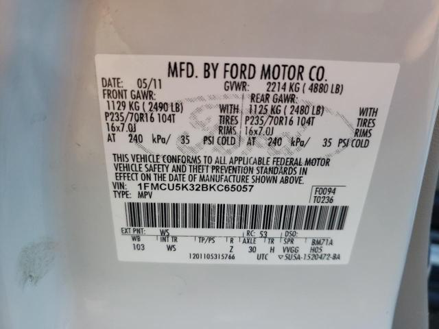 Photo 10 from auction – 2011 FORD ESCAPE HYB with VIN 1FMCU5K32BKC65057
