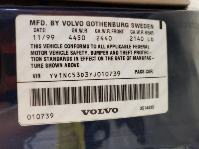 Photo 10 from auction – 2000 VOLVO C70 TURBO with VIN YV1NC53D3YJ010739