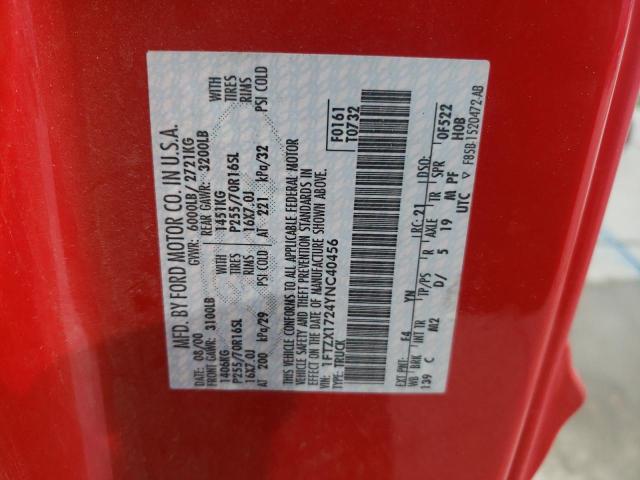 Photo 10 from auction – 2000 FORD F150 with VIN 1FTZX1724YNC40456