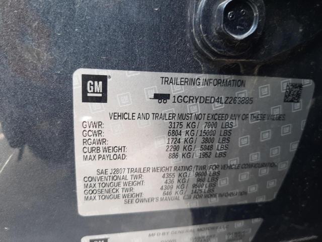 Photo 10 from auction – 2020 CHEVROLET SILVERADO with VIN 1GCRYDED4LZ263885