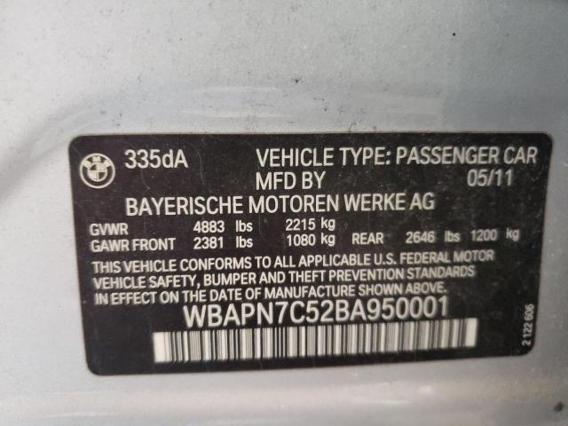 Photo 10 from auction – 2011 BMW 335 D with VIN WBAPN7C52BA950001