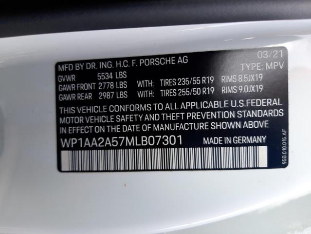 Photo 10 from auction – 2021 PORSCHE MACAN with VIN WP1AA2A57MLB07301