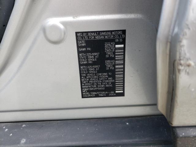 Photo 10 from auction – 2015 NISSAN ROGUE S with VIN KNMAT2MV2FP591512