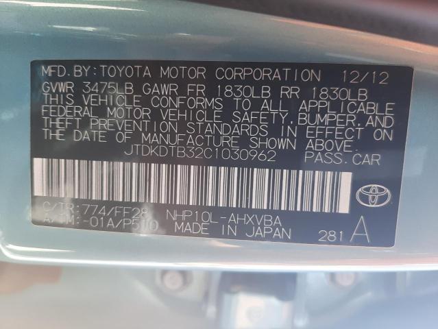 Photo 10 from auction – 2012 TOYOTA PRIUS C with VIN JTDKDTB32C1030962