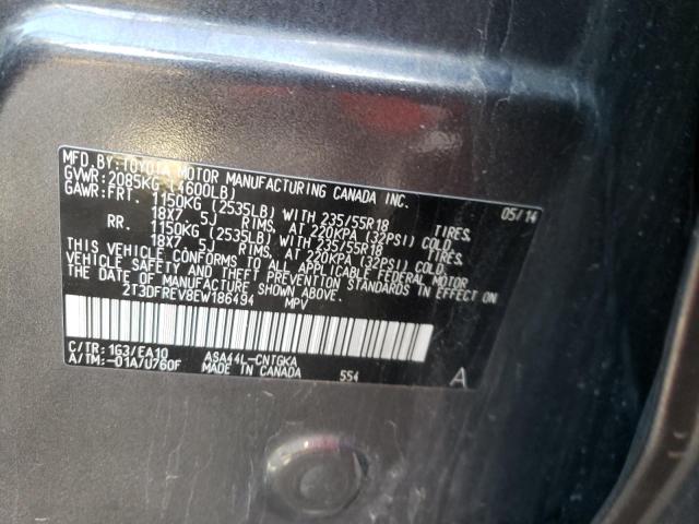 Photo 10 from auction – 2014 TOYOTA RAV4 LIMIT with VIN 2T3DFREV8EW186494