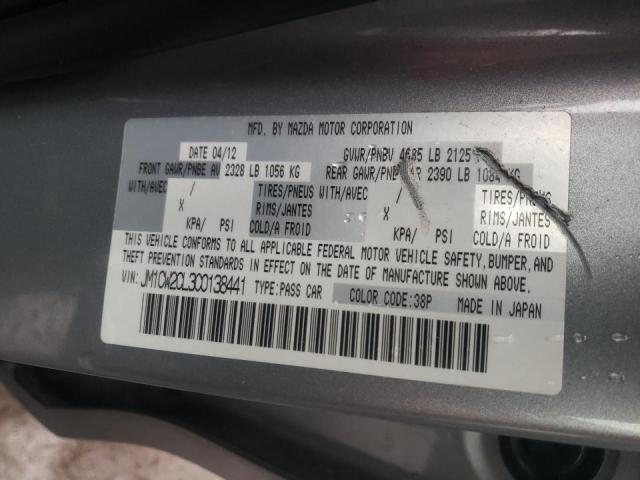 Photo 10 from auction – 2012 MAZDA 5 with VIN JM1CW2CL3C0138441