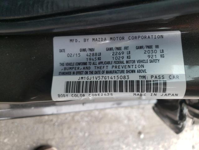 Photo 10 from auction – 2016 MAZDA 6 TOURING with VIN JM1GJ1V57G1415083