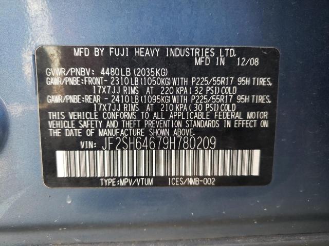 Photo 10 from auction – 2009 SUBARU FORESTER 2 with VIN JF2SH64679H780209