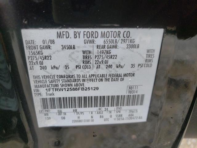 Photo 10 from auction – 2008 FORD F150 SUPER with VIN 1FTRW12588FB25129