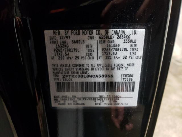 Photo 10 from auction – 1998 FORD F150 with VIN 2FTRX08L8WCA38966
