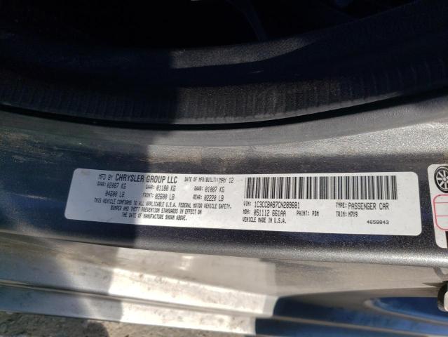 Photo 10 from auction – 2012 CHRYSLER 200 LX with VIN 1C3CCBAB7CN289681