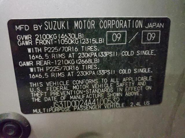 Photo 10 from auction – 2010 SUZUKI GRAND VITA with VIN JS3TD0D24A4100532