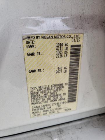 Photo 10 from auction – 2015 NISSAN ALTIMA 2.5 with VIN 1N4AL3AP8FC296746