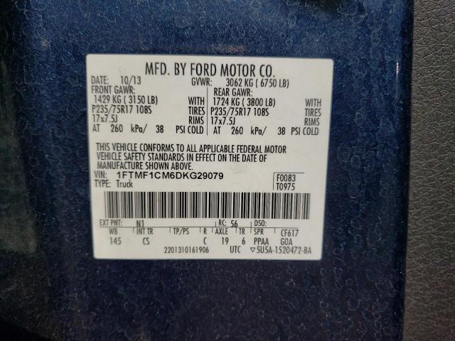 Photo 10 from auction – 2013 FORD F150 with VIN 1FTMF1CM6DKG29079