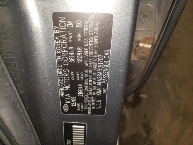 Photo 10 from auction – 2010 KIA FORTE EX with VIN KNAFU4A28A5191707