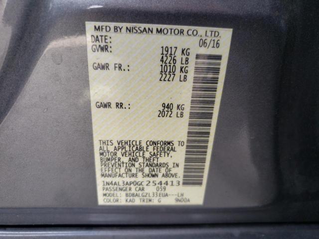 Photo 10 from auction – 2016 NISSAN ALTIMA 2.5 with VIN 1N4AL3AP0GC254413