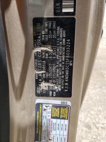 Photo 10 from auction – 2015 KIA SEDONA LX with VIN KNDMB5C15F6033224
