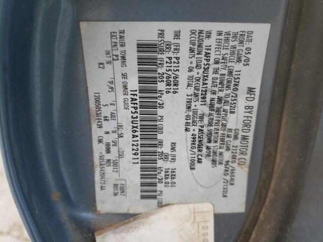 Photo 10 from auction – 2006 FORD TAURUS SE with VIN 1FAFP53UX6A122911