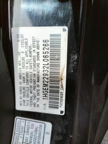 Photo 10 from auction – 2002 HONDA CIVIC EX with VIN 1HGEM22932L065266
