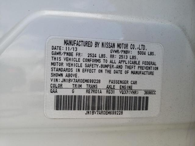 Photo 10 from auction – 2014 INFINITI Q50 BASE with VIN JN1BV7AR0EM699228