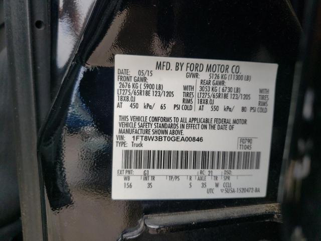 Photo 10 from auction – 2016 FORD F350 SUPER with VIN 1FT8W3BT0GEA00846