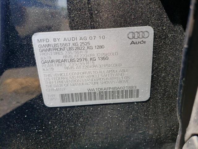 Photo 10 from auction – 2011 AUDI Q5 PREMIUM with VIN WA1DKAFP4BA021883