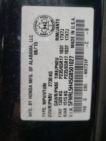 Photo 10 from auction – 2016 HONDA ODYSSEY EX with VIN 5FNRL5H45GB501027