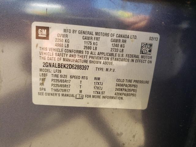 Photo 10 from auction – 2013 CHEVROLET EQUINOX LS with VIN 2GNALBEK2D6288397