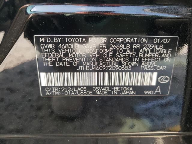 Photo 10 from auction – 2007 LEXUS ES 350 with VIN JTHBJ46G972090683